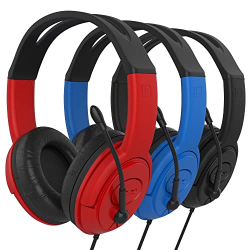 Maeline Over Ear Student Headphones with Microphone for Library