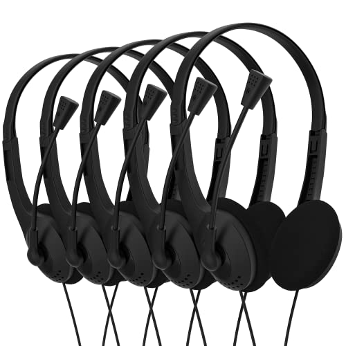 Maeline Bulk Headsets Headphones with Microphone, On-Ear Wired