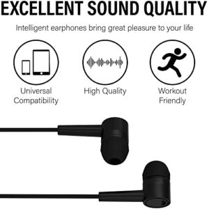 Maeline Bulk Earbuds Headphones with Microphone, Noise Isolating Wired Earphones with Powerful Heavy Bass Stereo, Compatible with Android, iPhone, iPad, Laptops, MP3, Fits 3.5mm - 50 Pack - Black - Image 8