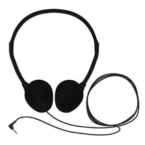 Maeline Bulk On-Ear Headphones with 3.5 mm Headphone Plug - 50 Pack - Black - Image 6